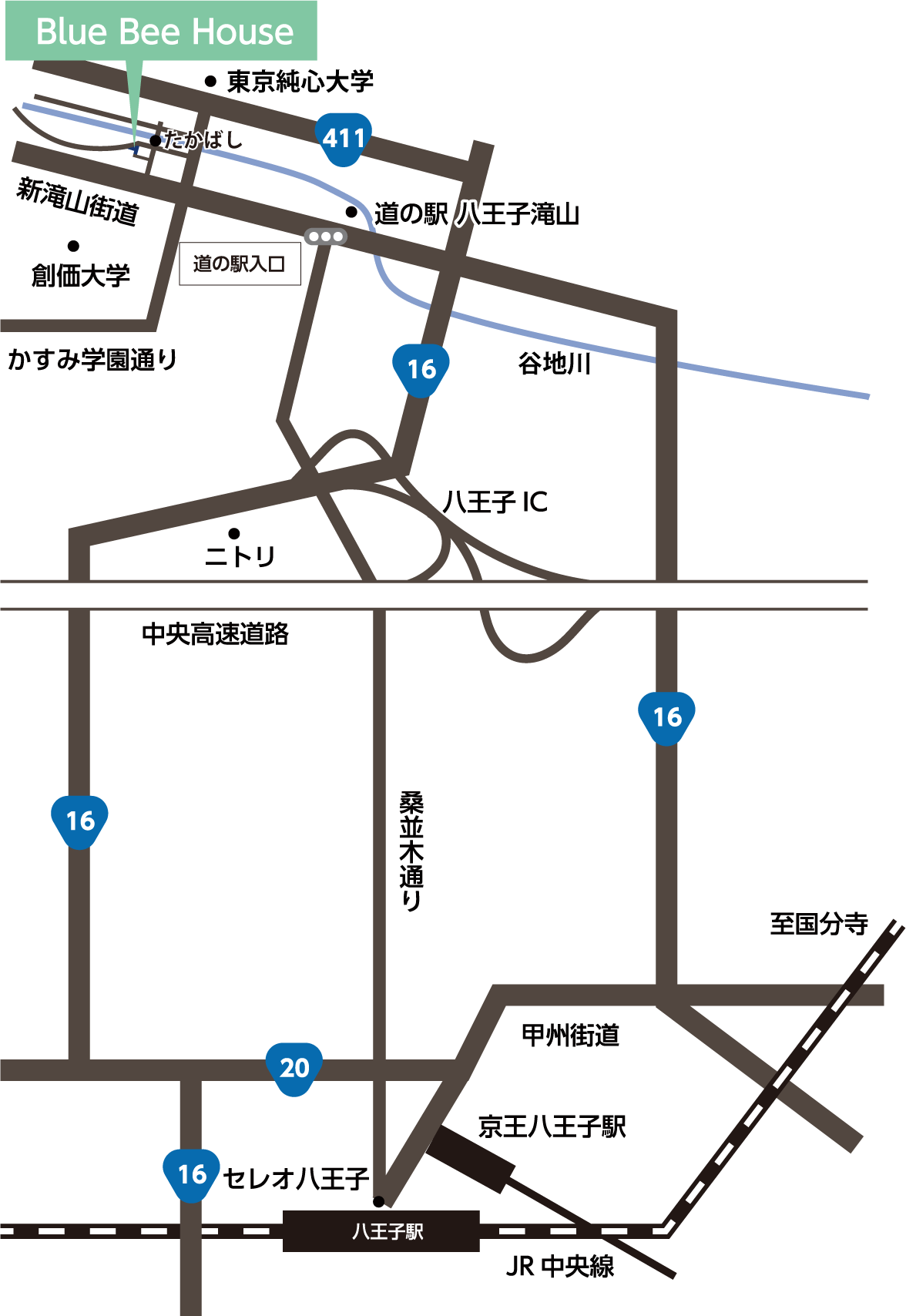 Blue Bee House 地図